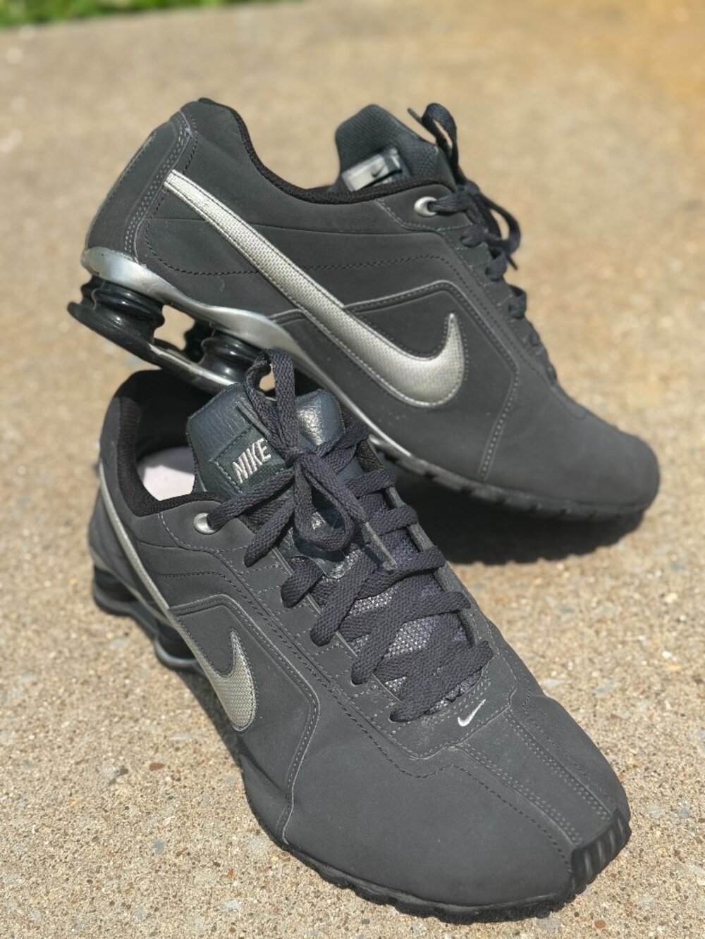 Nike Shox Mens 10.5 Black Silver 407988-020 Y2K 2010 Retro Sneakers 4031